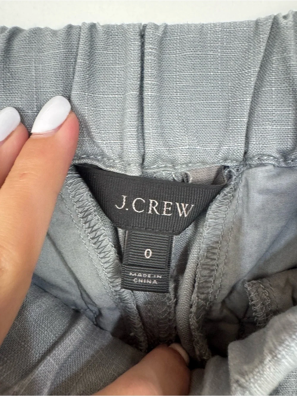 J.Crew Linen Blend Grey Gray Joggers Pants